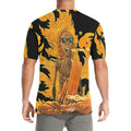 Burning Monk Men's Crew Neck T-shirt in vibrant colors featuring a bold design and relaxed fit.