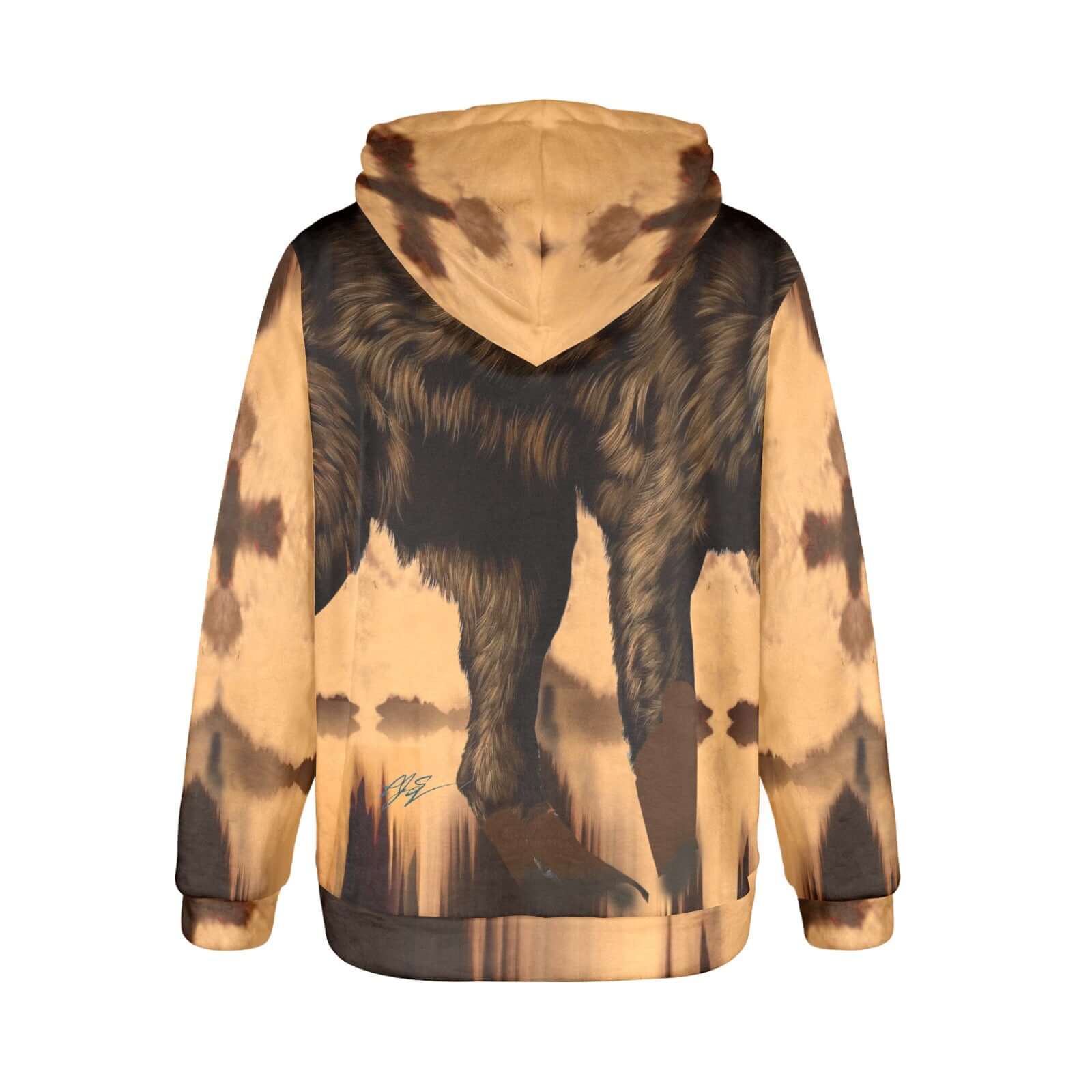 Top of the Food Chain Women's Flannel Hoodie featuring bold animal print, cozy flannel fabric, perfect for layering.