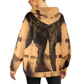 Top of the Food Chain Women's Flannel Hoodie featuring a bold bear design, perfect for comfort and casual outings.