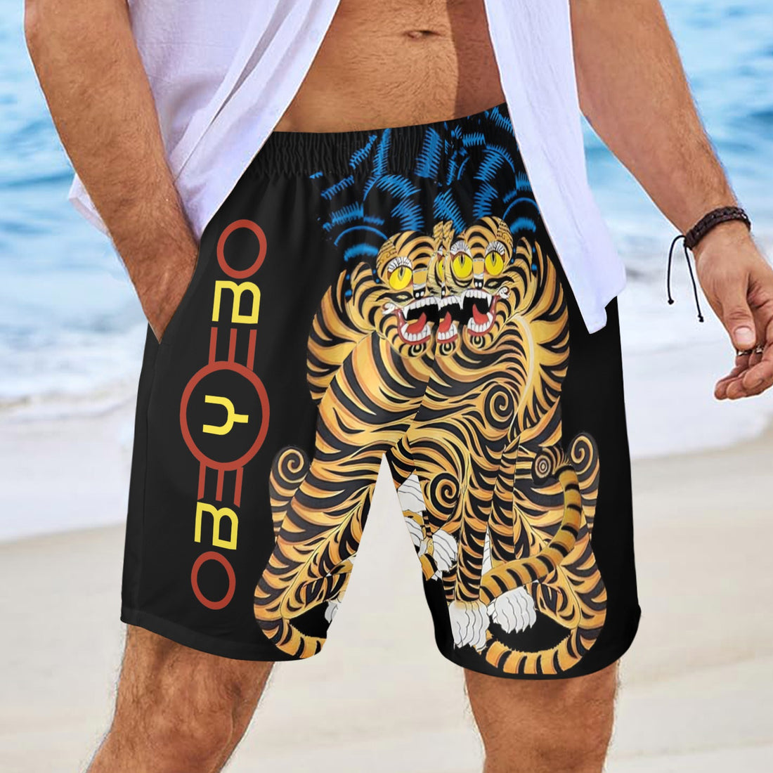 Entanglement Men's Elastic Beach Shorts