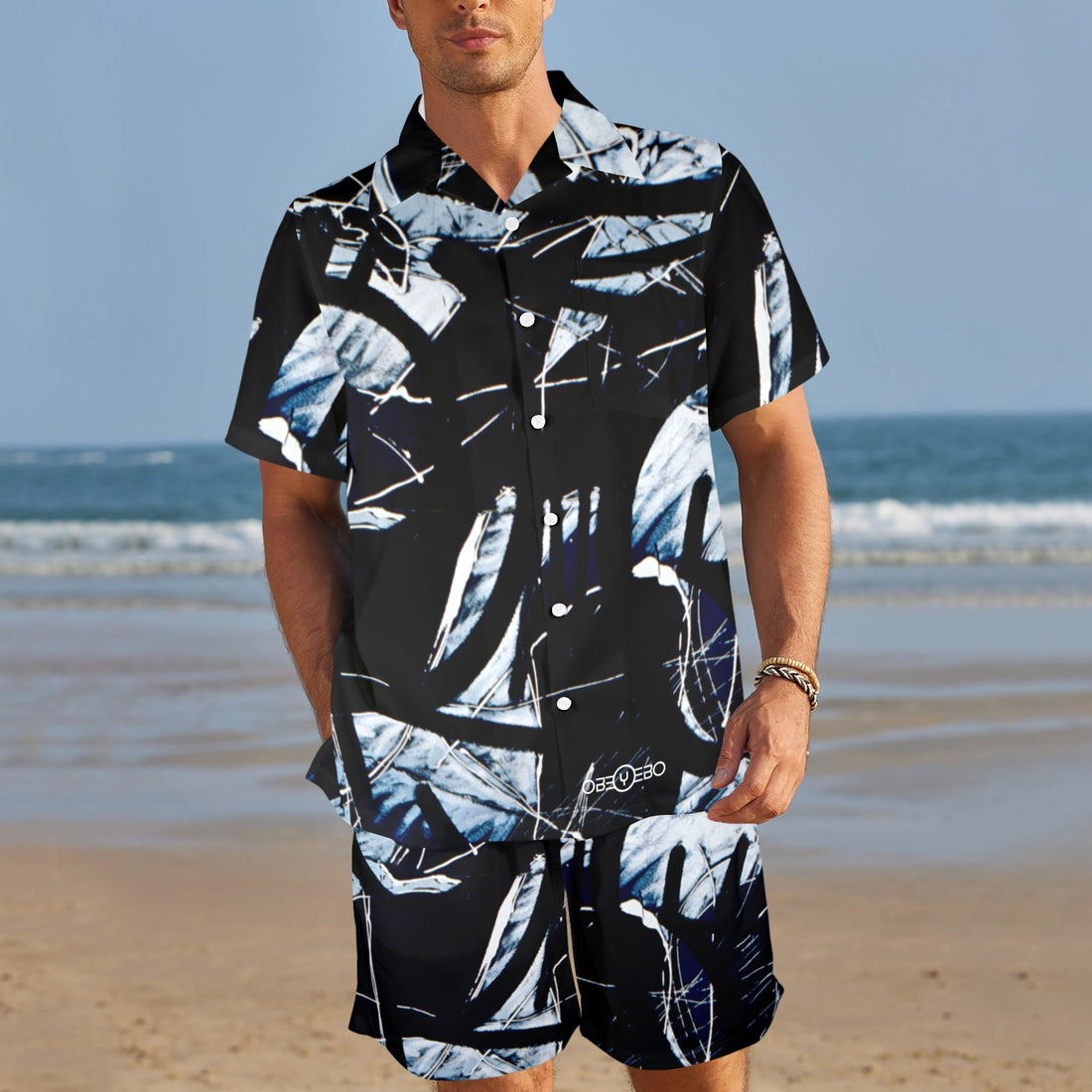 Intermezzo Men's Shirt and Shorts Outfit with Pocket