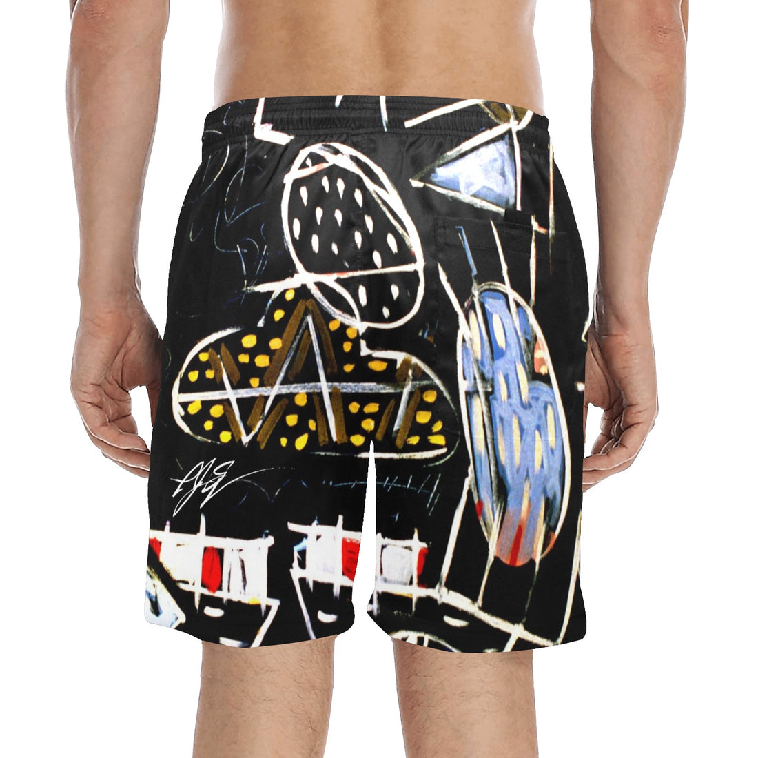 Stolen in France Men's Mid-Length Beach Shorts