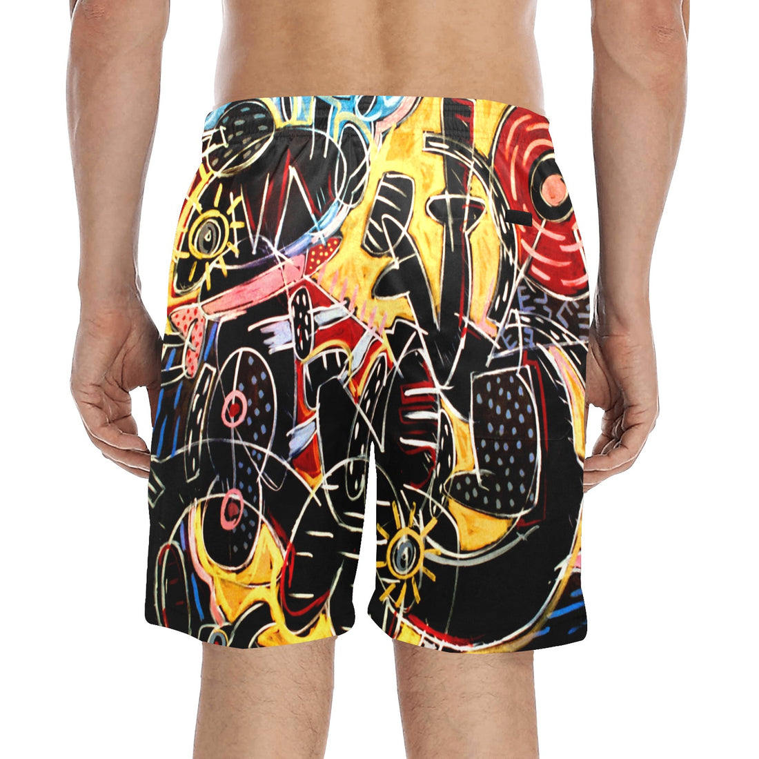 Indian Miniature Men's Mid-Length Beach Shorts