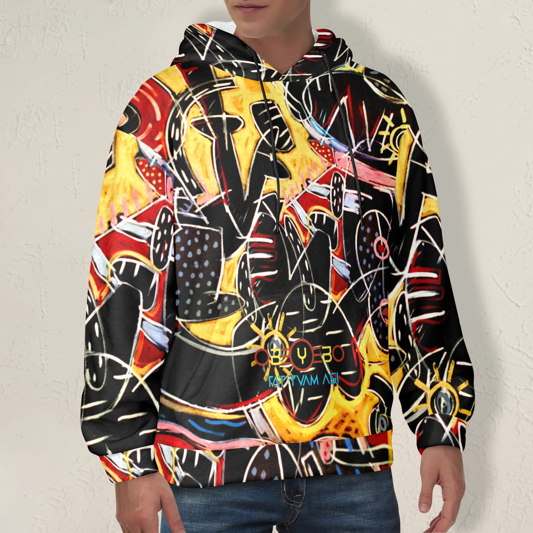 Indian Miniature Men's Flannel Hoodie