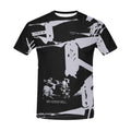 Drones Call To Duty Black Men's Crew Neck T-shirt showcasing a modern drone print and relaxed fit, perfect for casual wear.