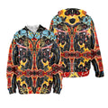 Indian Miniature: Govinda Women's Fleece Full-Zip Hoodie back and front view