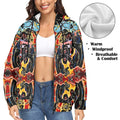 Indian Miniature: Govinda Women's Fleece Full-Zip Hoodie woman with material view